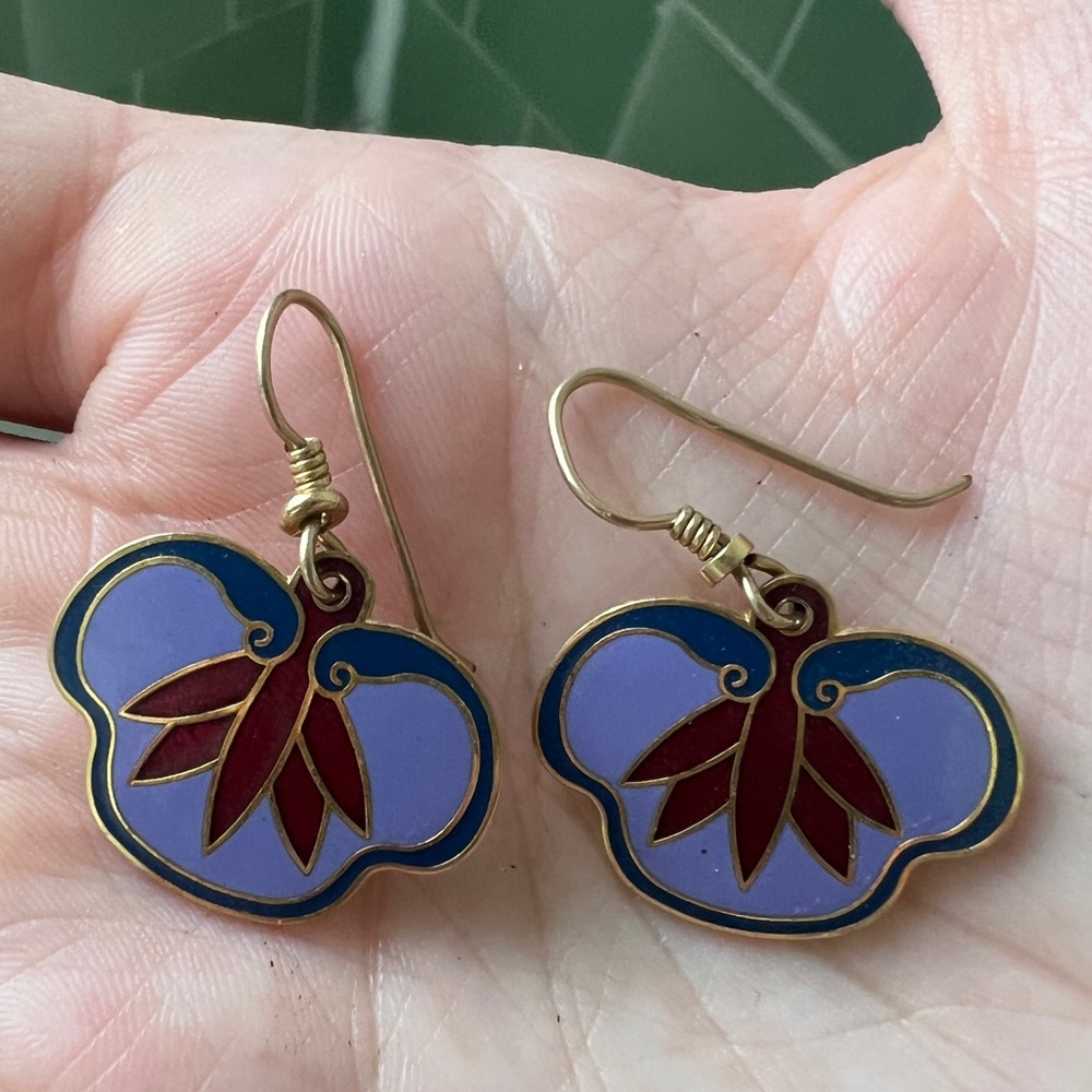 Laurel Burch enamel earrings